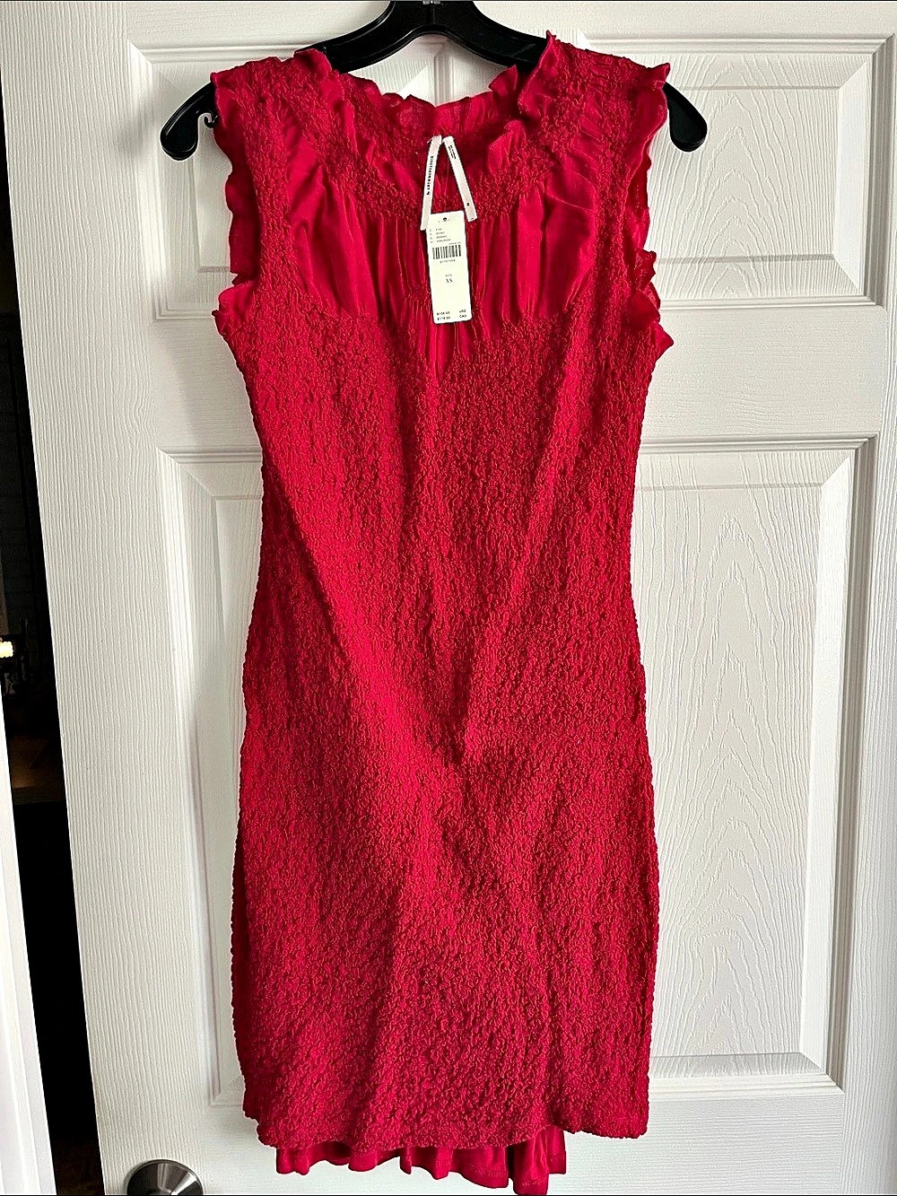 Anthropologie Smocked Midi Dress in Pink Size XS NWT